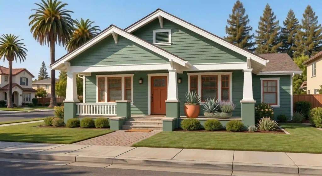 freshly painted home exterior with vibrant, even color