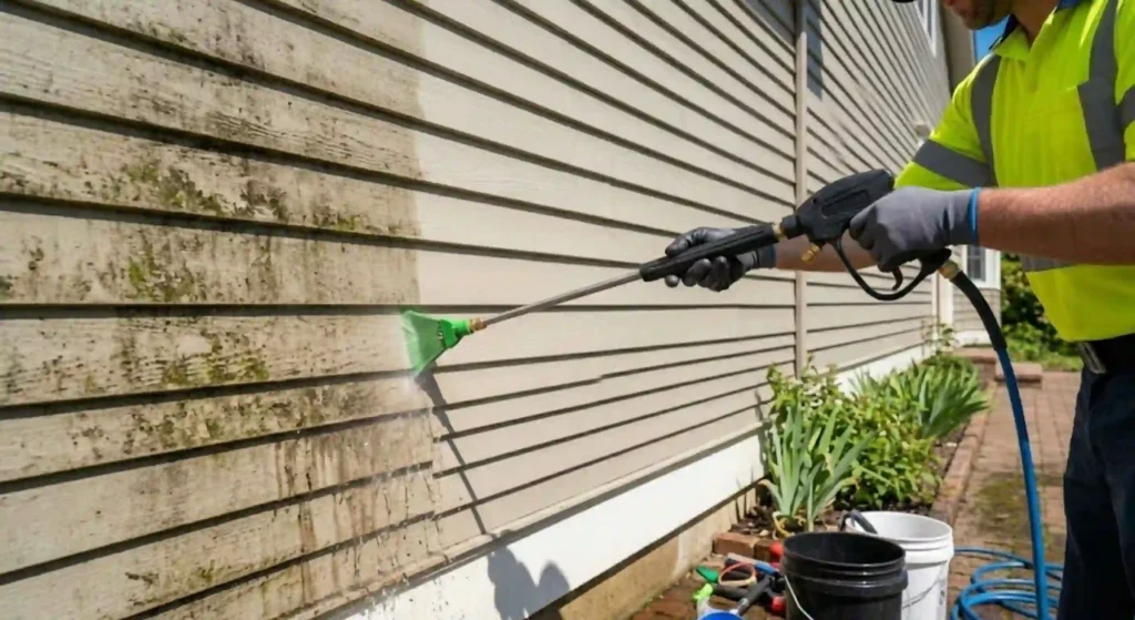 siding cleaning process