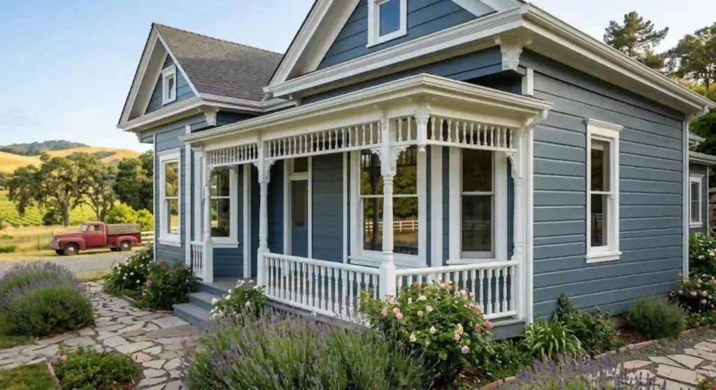 Finished Petaluma home with newly painted exterior siding