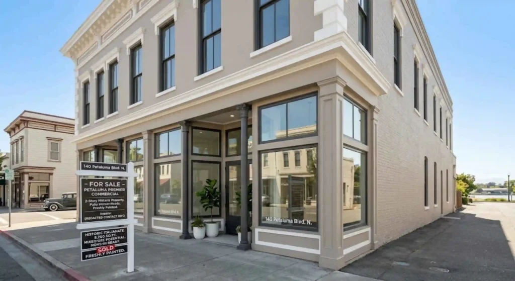 Market ready commercial property with fresh professional paint in Petaluma