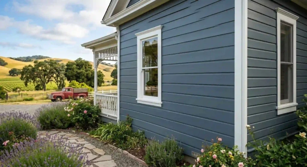 Professional exterior painting revitalizing old siding in Petaluma