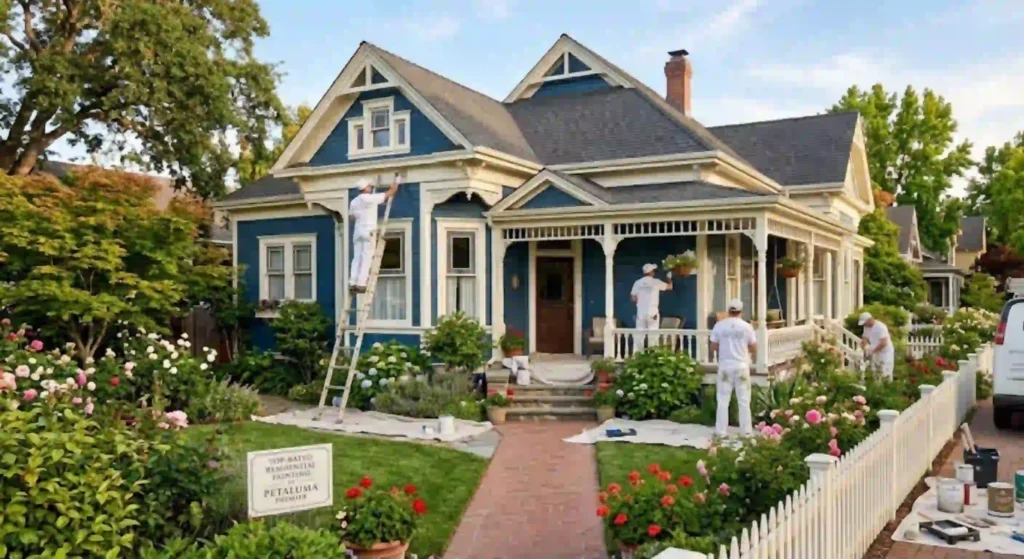 Top-rated residential painting completed for a Petaluma homeowner