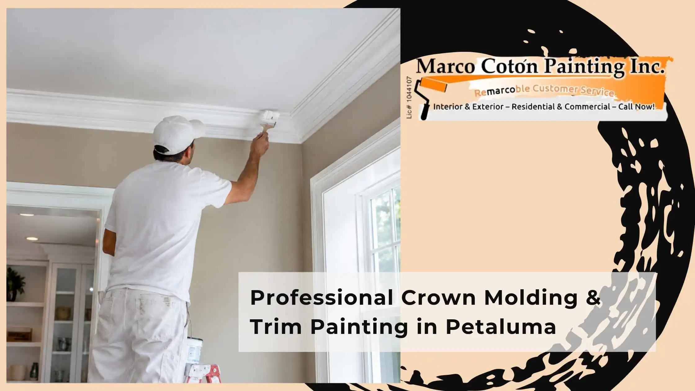 Professional Crown Molding & Trim Painting in Petaluma
